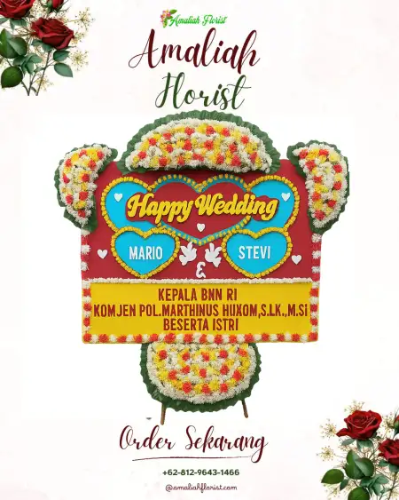 Papan Bunga Pernikahan Lanjuk
